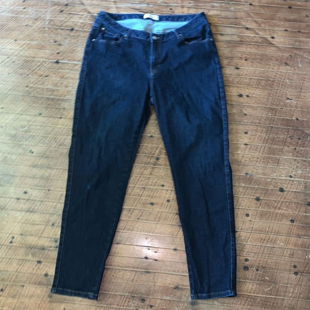Sene dark wash straight leg high waist normcore 36 air jeans